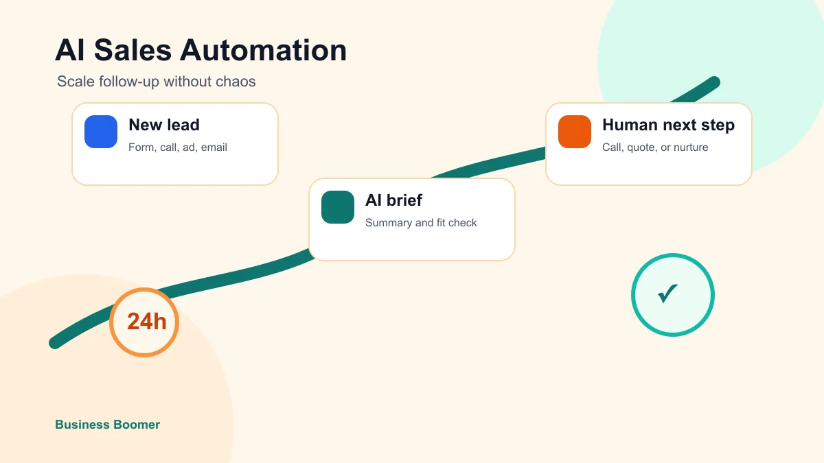 AI sales automation workflow for small business lead follow-up