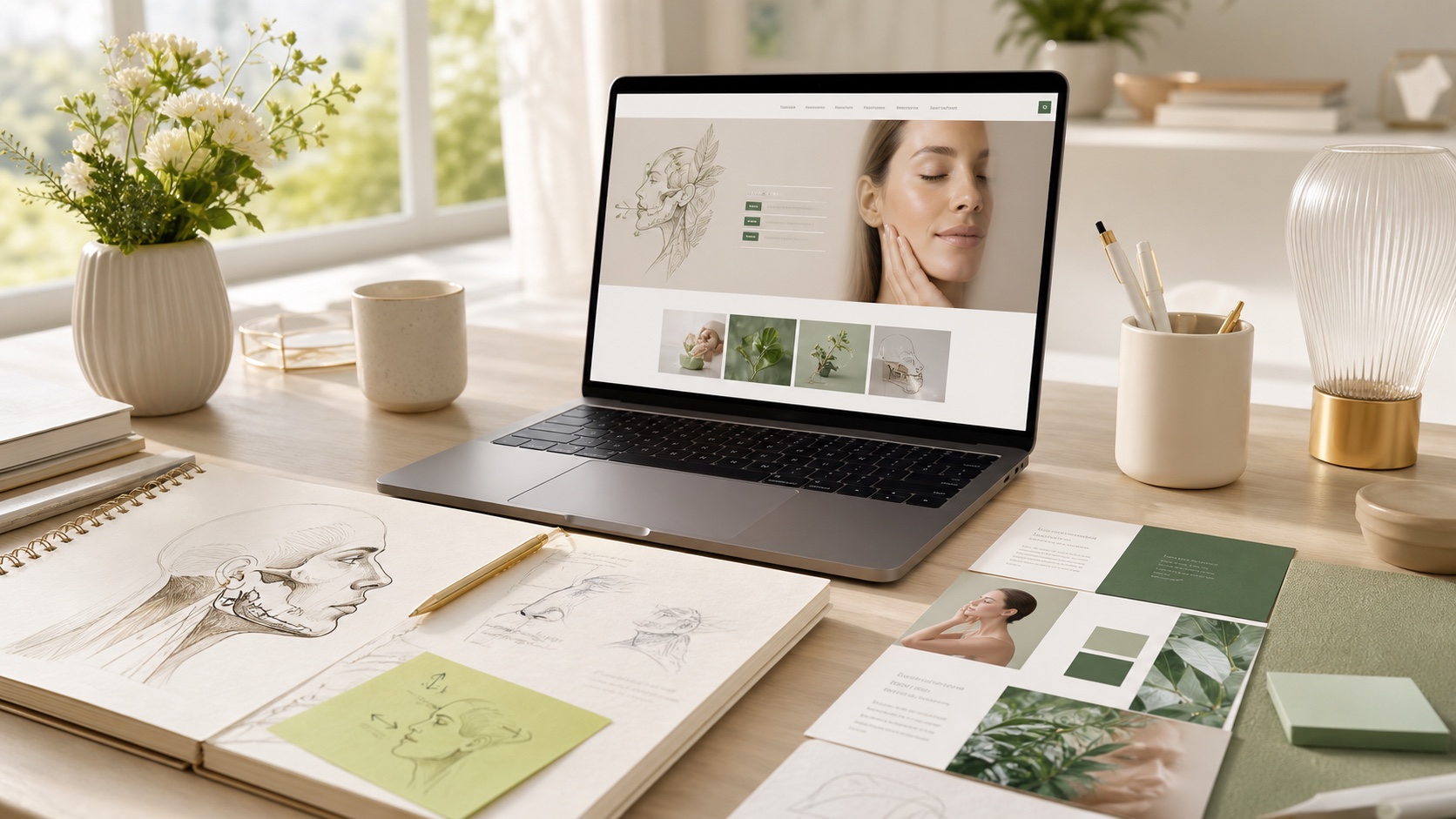 A calm visual of Phoenix's TMJ wellness story becoming a website and AI-supported business system